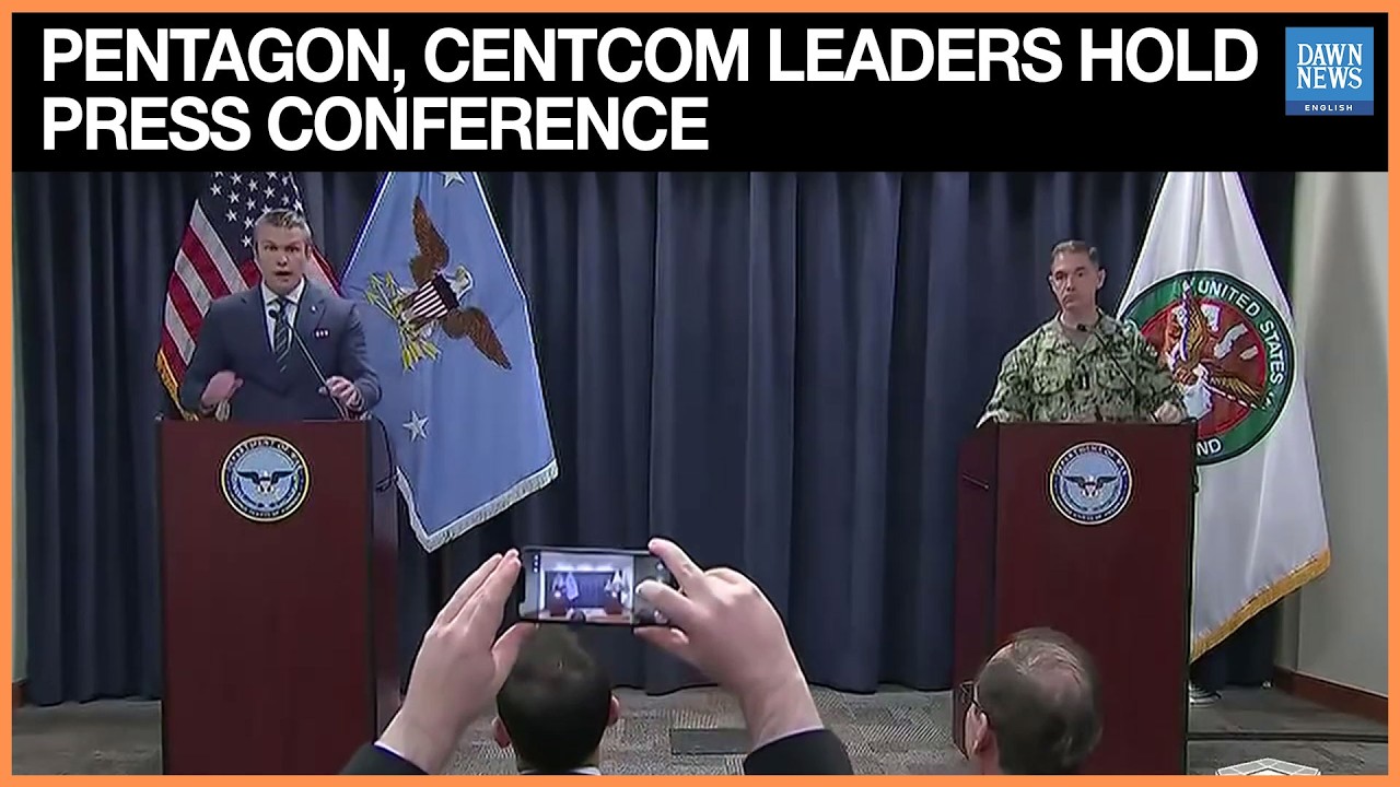 US Defense Secretary, CENTCOM Commander Hold Press Conference at Central Command | Dawn News English
