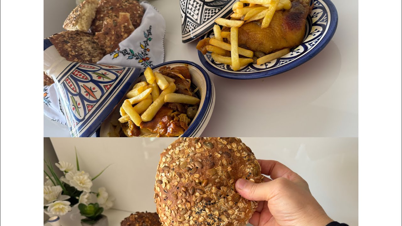 La Routine del Mio Pranzo del Giorno: Pollo allo Zafferano, e Pane appena Sfornato fragrante e profu