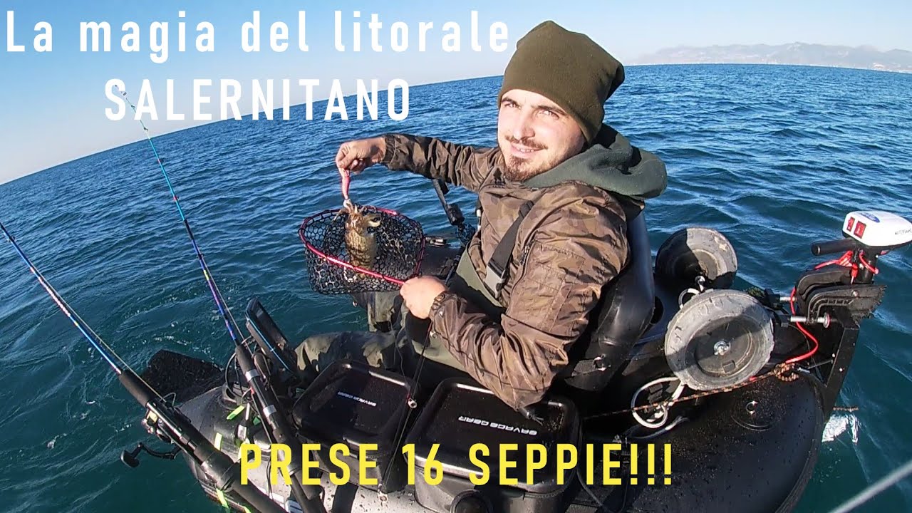 Eging Belly Boat - Prese 16 Seppie!!! La magia del litorale Salernitano
