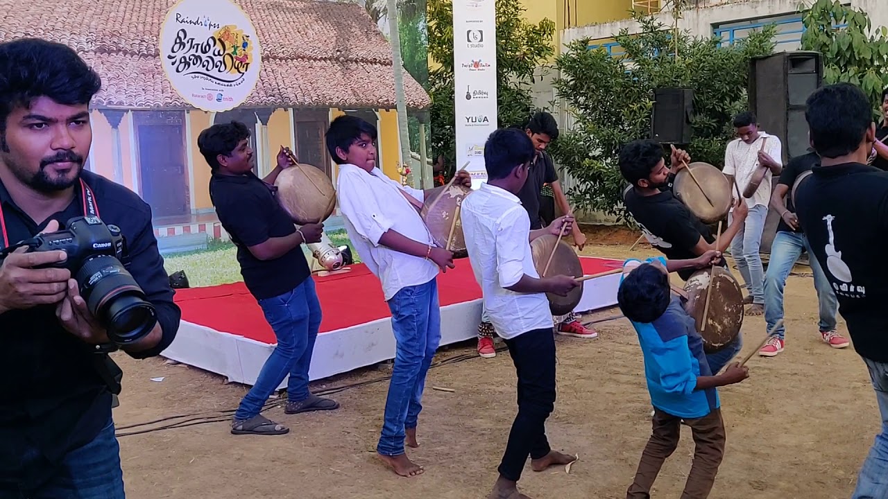 Raindrops Pongal Celebration - Parai performance by Nimirvu Kalaiyagam Chennai Students