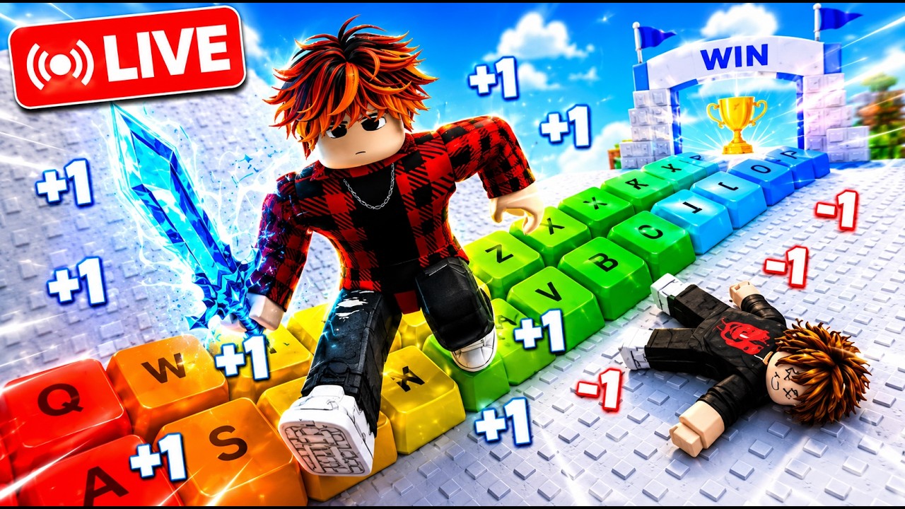 +1 Keyboard Escape Live Stream Play with viewer#roblox #Keyboardspeed