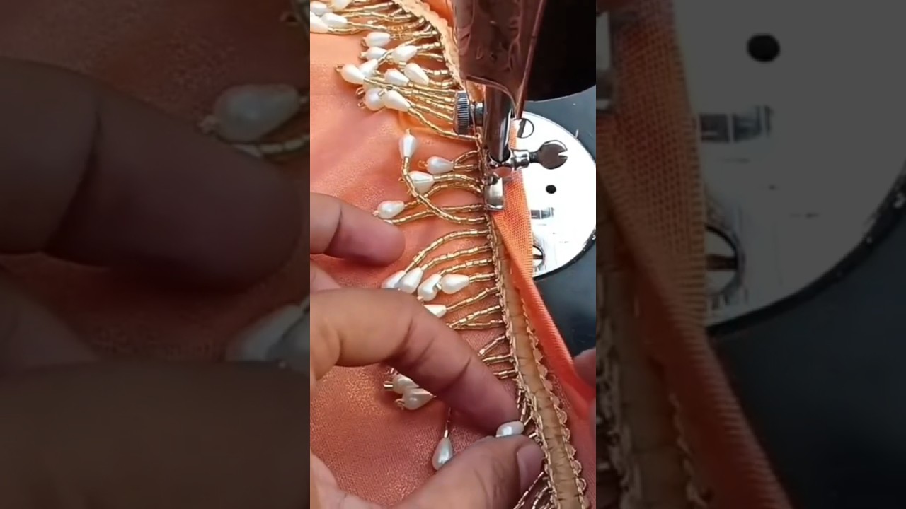 how to attach hanging lace on sleeves #design