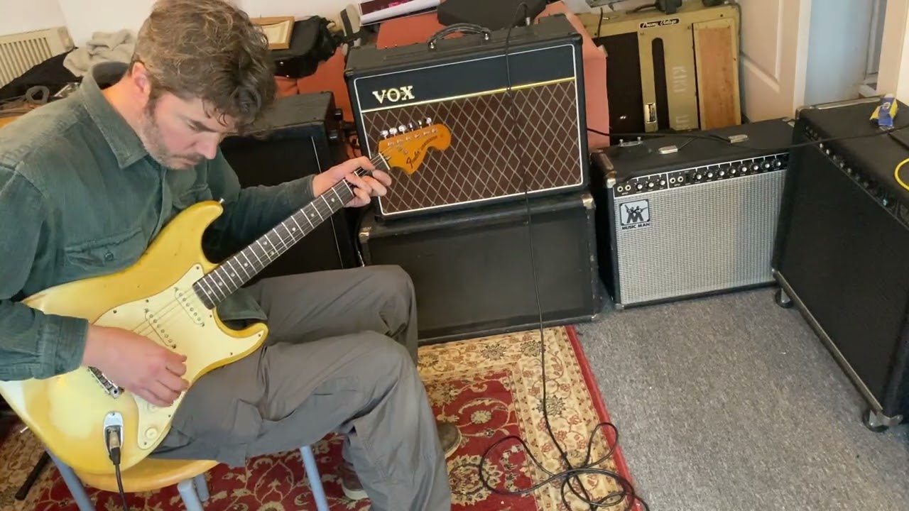 1972 Strat into a Vox AC15C1 with Tayden Ace 50 Alnico speaker 