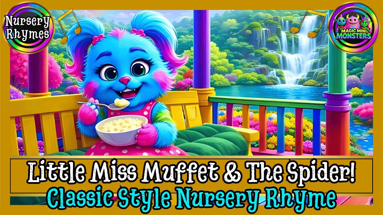 Little Miss Muffet and the Spider | Classic | Sing Along | Magic Mini Monsters | #magicminimonsters