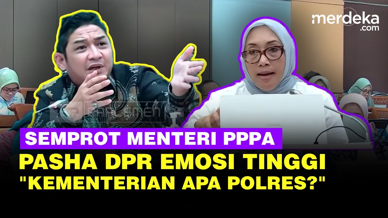Emosi Pasha Ungu Melotot Semprot Menteri PPPA di Rapat DPR: Ini Kementerian Apa Polres?