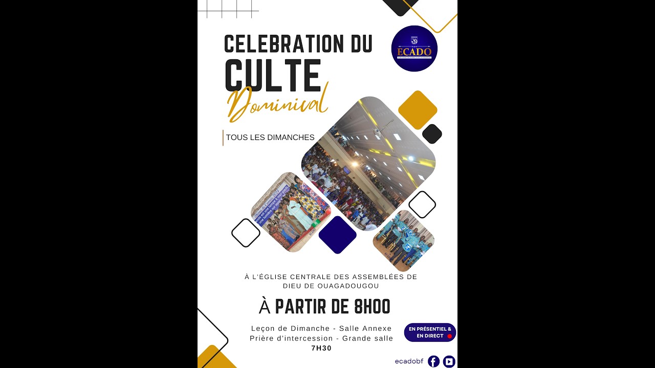✝CULTE DU DIMANCHE 15 MARS 2026