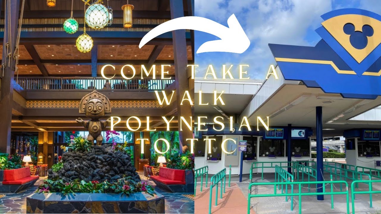 Come take a walk with me from the Polynesian Resort to TTC (Ticket and Transportation Center)