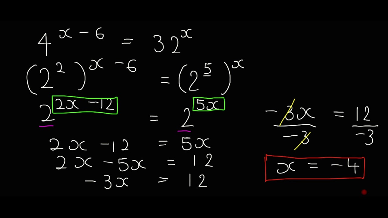 GRADE 11 EXPONENTIAL EQUATIONS