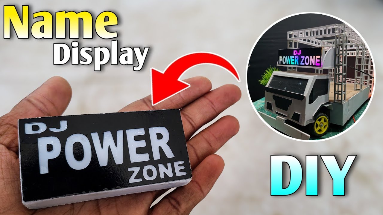 How to make mini name display at home | Name display kaise banaye | DJ Power Zone Name display