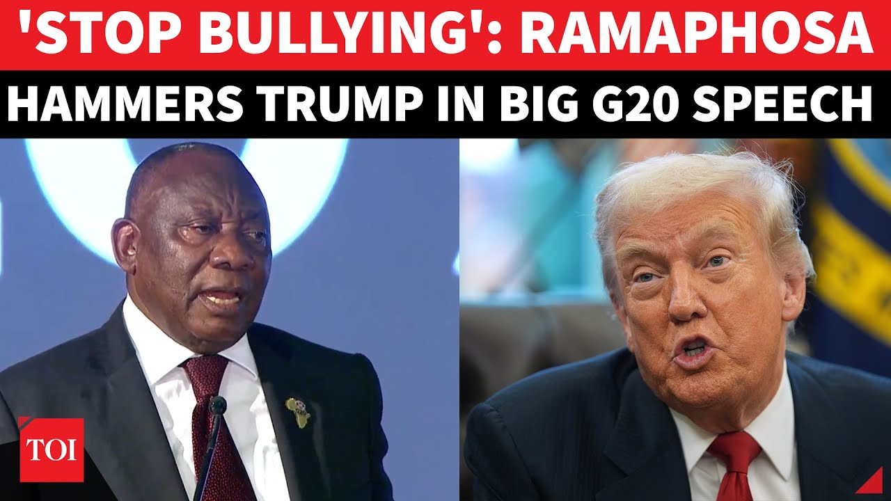 ‘You’re NO Superior’: Ramaphosa Blasts ‘BULLY’ Trump In Blistering G20 Speech After U.S. Boycott