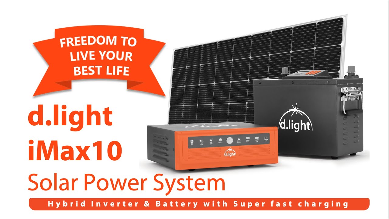 iMax10 Solar Power System: Hybrid Inverter & Battery with Super fast charging