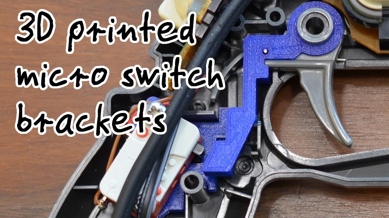 Light Gun Reviews 99: 3D printed micro switch brackets for light guns