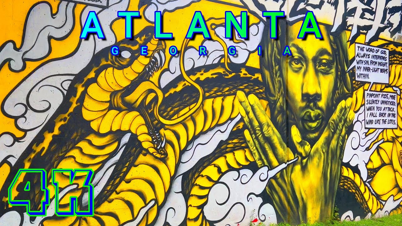 Atlanta Graffiti Walk, Georgia USA 4K - UHD