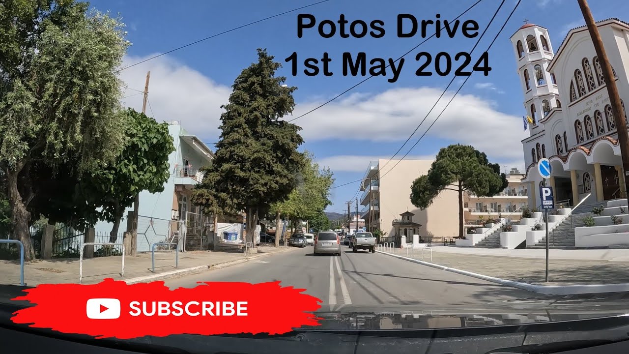 Potos City Drive / Thassos / Greece 1st of May 2024 | Driving Around Potos / South Of Thassos Island