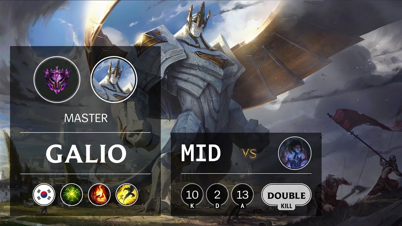 Galio Mid vs Sylas - KR Master Patch 9.9