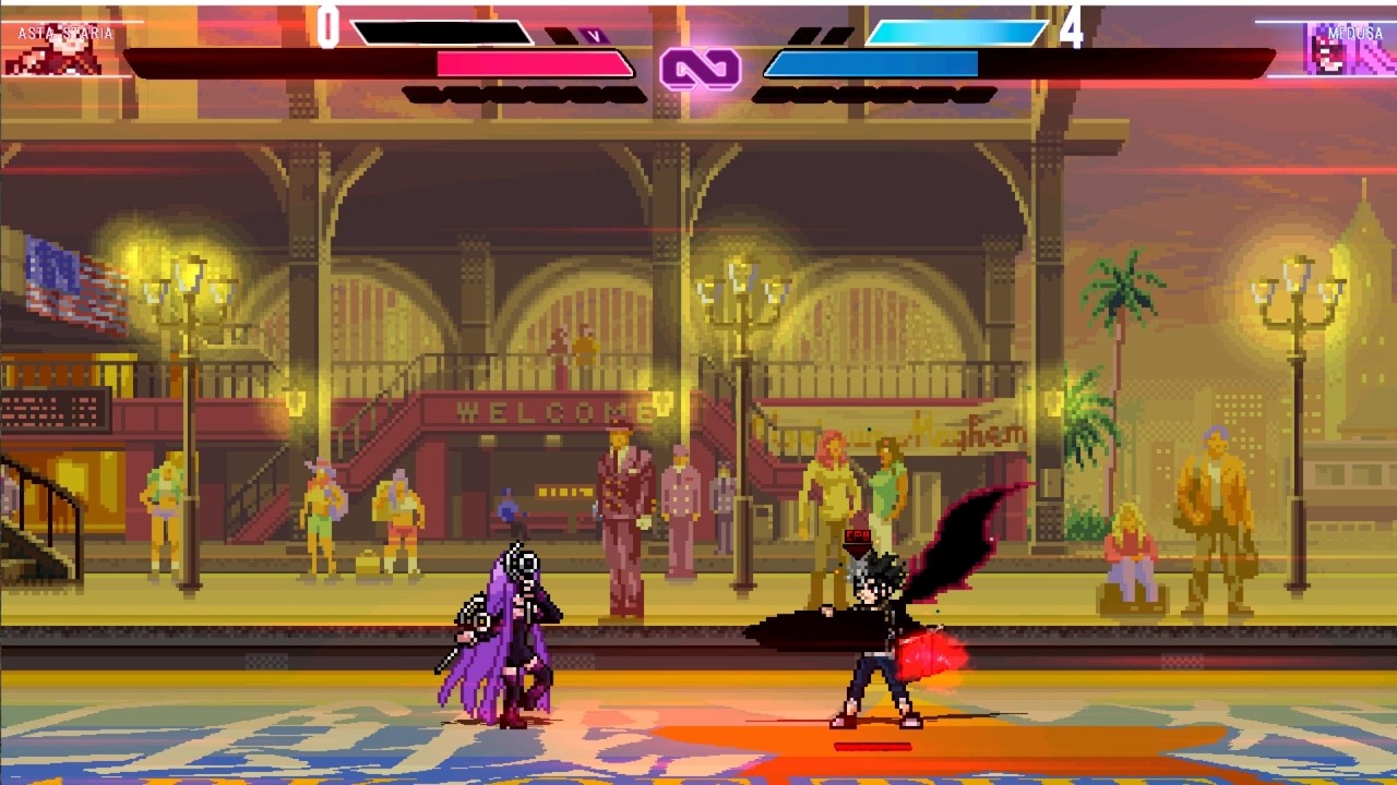 ASTORA vs SAJIA Epic Pixel Fighting Game Showdown at the Train Station!