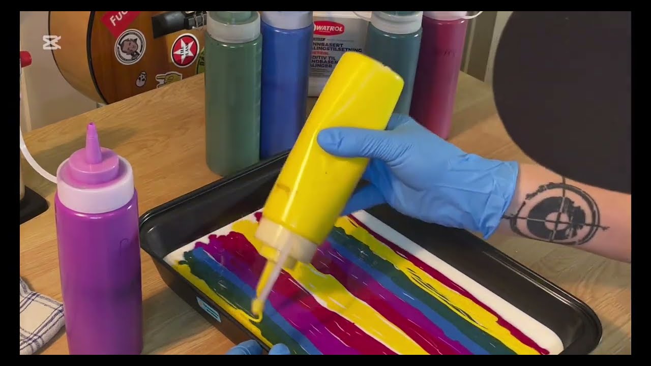 My very first floetrol cell dye
