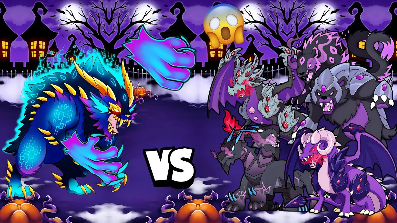 Guardian King vs All DARK Legends ☠️☠️ battle in dynamons world#dynamon#dynamonsworld#newdynamon