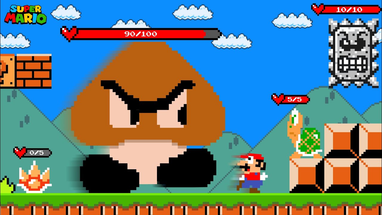 Super Mario Bros. But The Enemies Are HARDER To Defeat