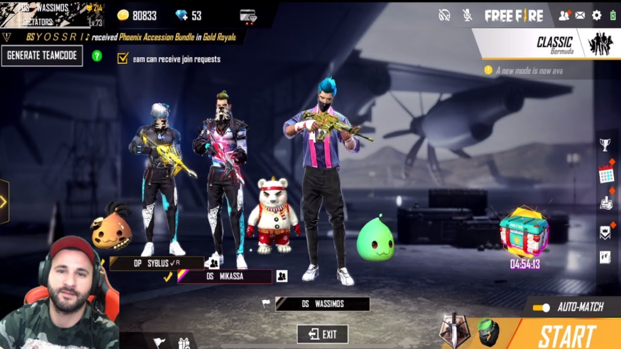 free fire live with SYBLUS VS MIKASSA   سهرية فريفاير