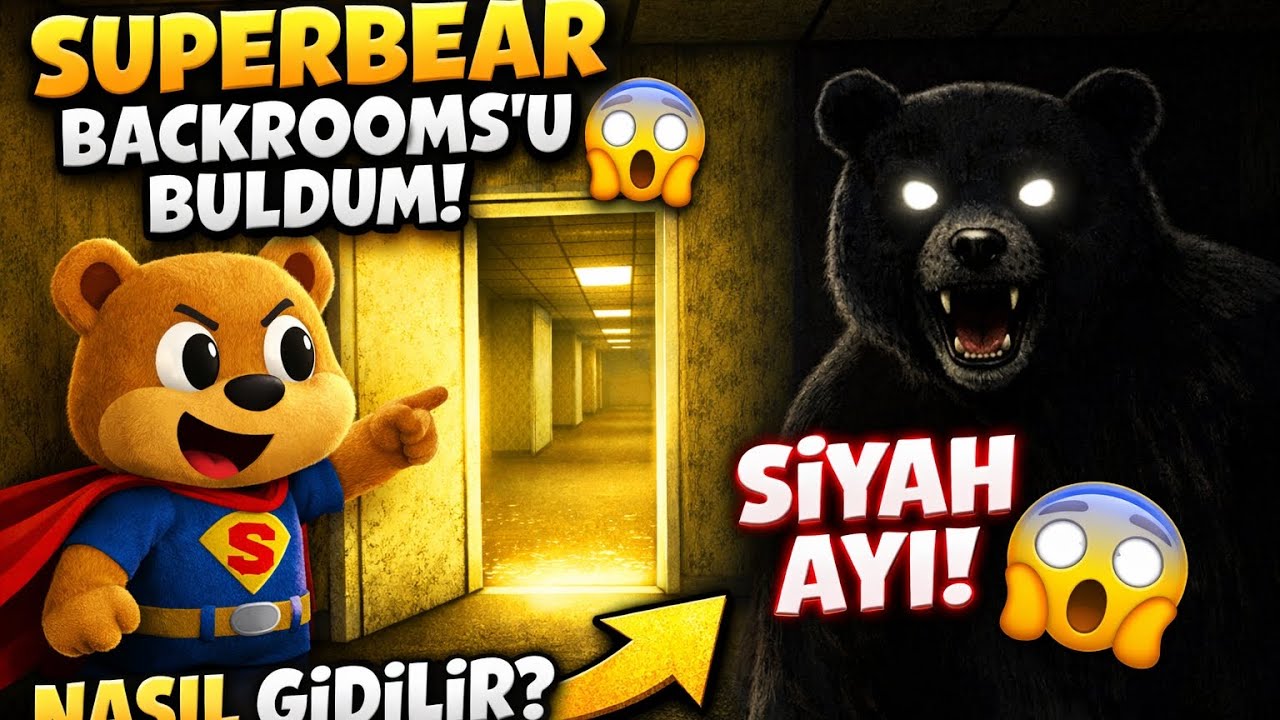 Superbear Backrooms’u Buldum! 😱 Gizli Yere Nasıl Girilir? + Siyah Ayı!