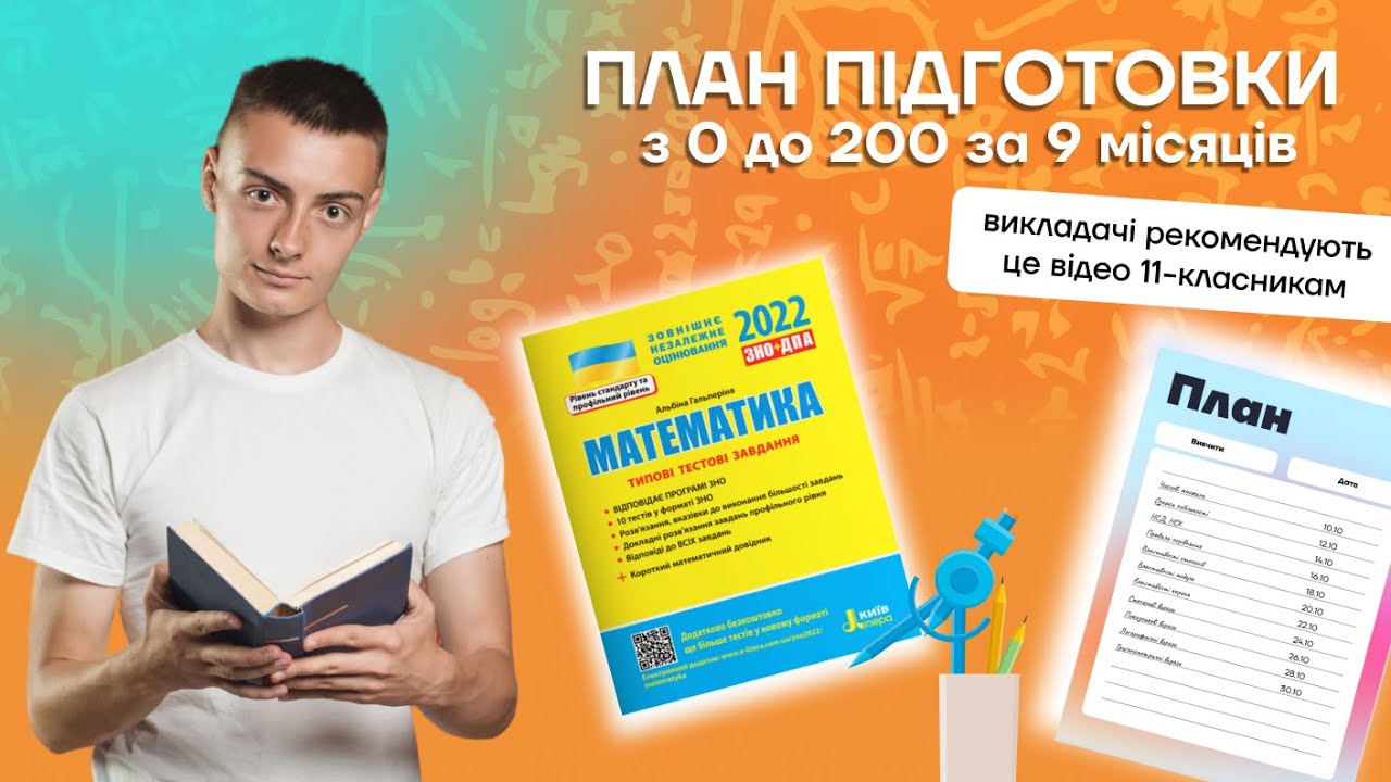 Річний план підготовки до НМТ 2024 | З 0 до 200 балів