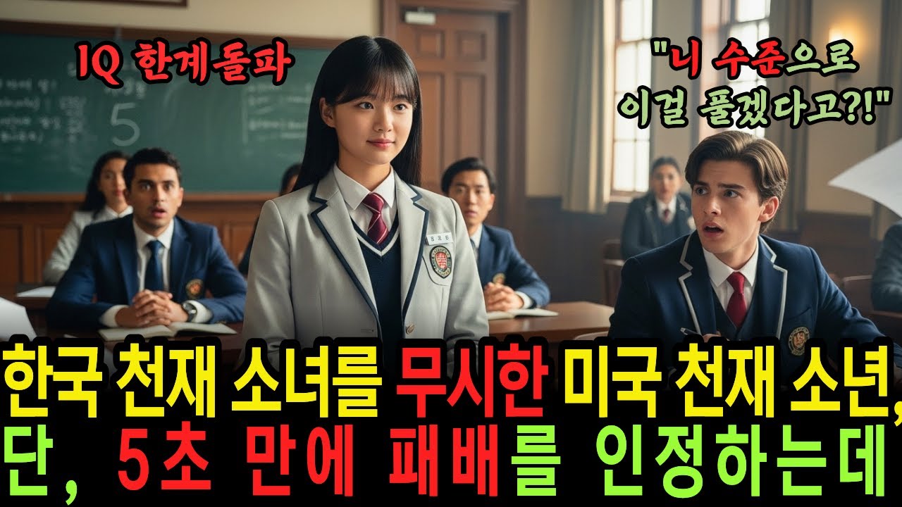 한국 천재 소녀를 무시했던 미국 천재 소년! 그런데 단, 5초 만에 패배를 인정하는데!