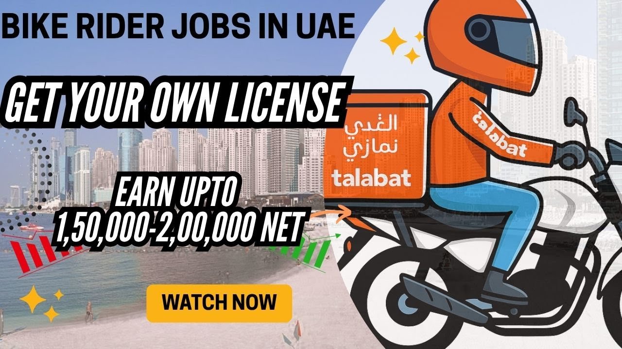 Bike Delivery Jobs in UAE 2 Lakhs INR Monthly