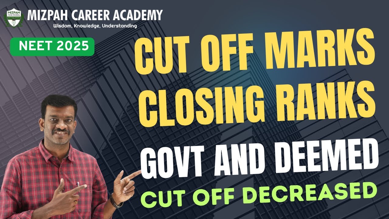 Closing Marks and Ranks of AIQ Round 1 - Shocking Competition in Deemed Universities -Mizpah Academy
