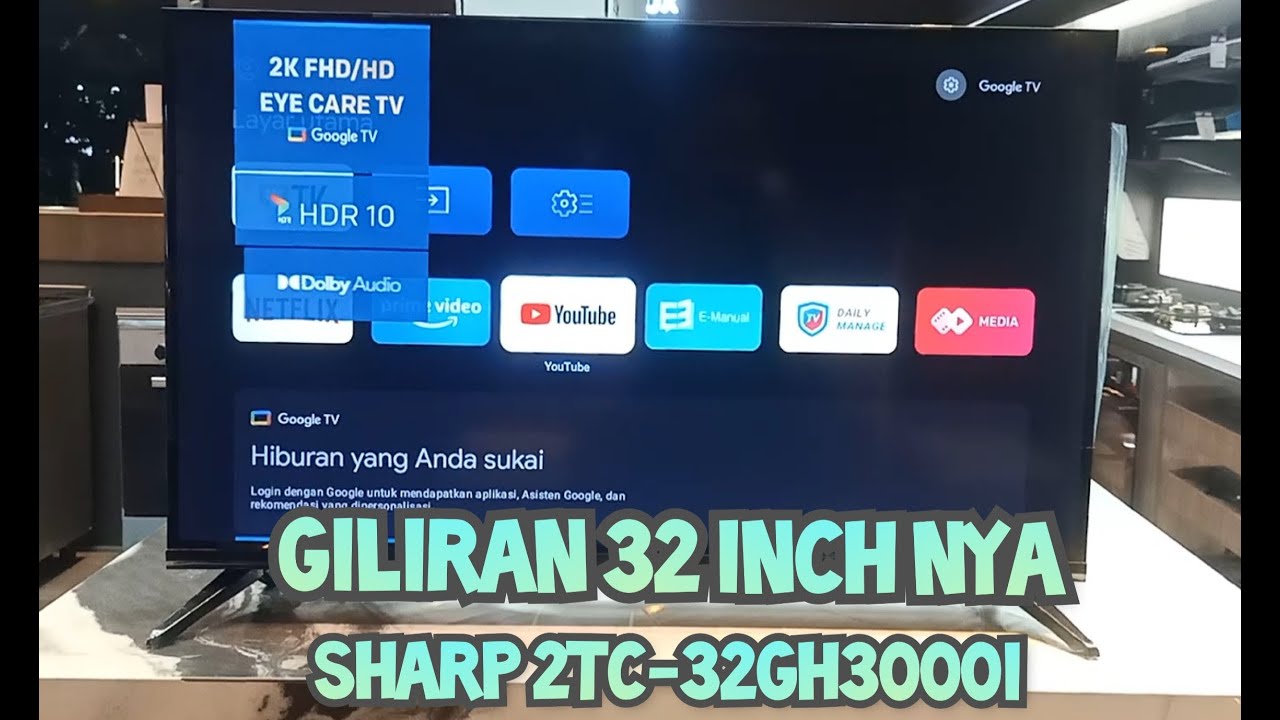 Review  Sharp Google TV 32 inch terbaru 2TC-32GH3000I Ternyata Masih ada yang Mirip