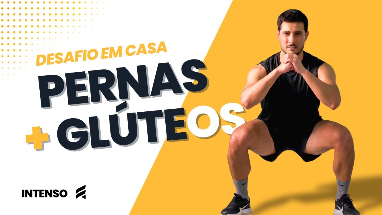 HIIT de PERNAS E GL&Uacute;TEOS para aumentar e definir membros inferiores em 26min, sem equipamentos 