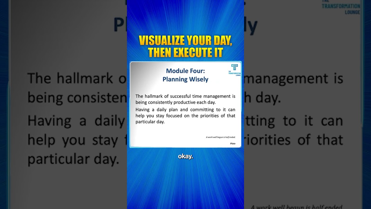 Visualize your day or Let the Day Control You