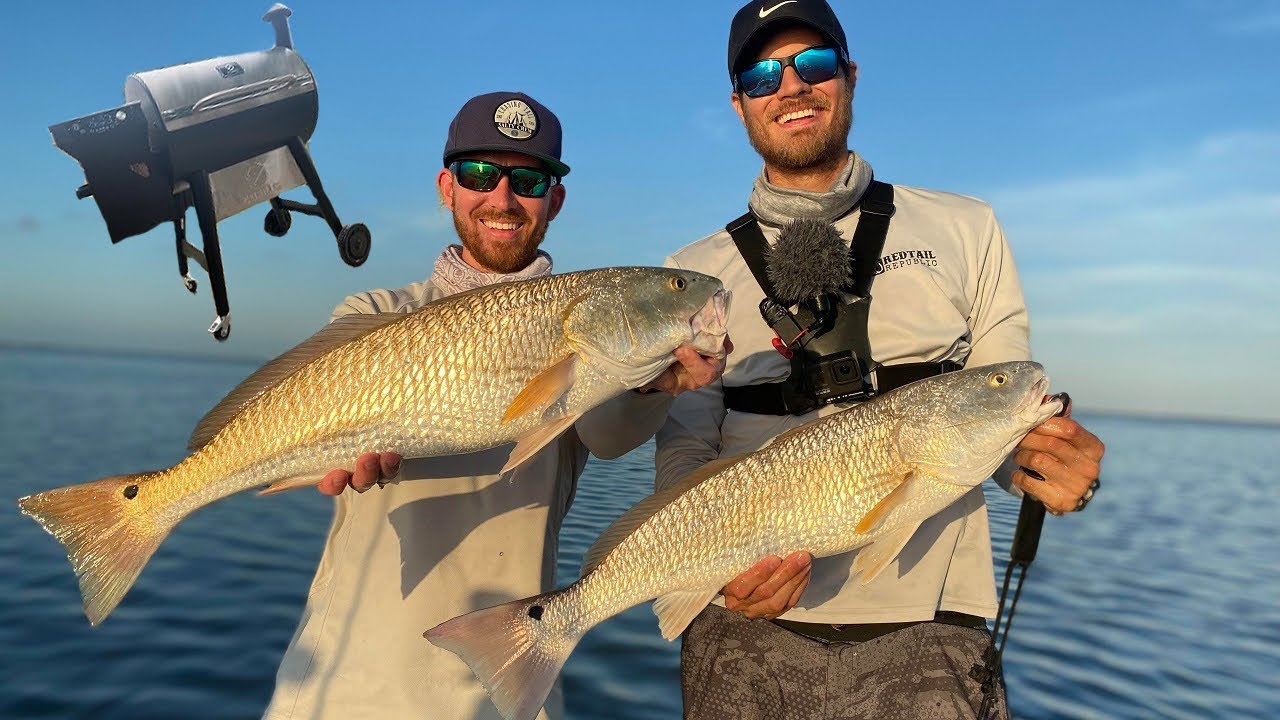 BIG REDFISH SCHOOL *Catch* and Cook (Pellet Grill Recipe)