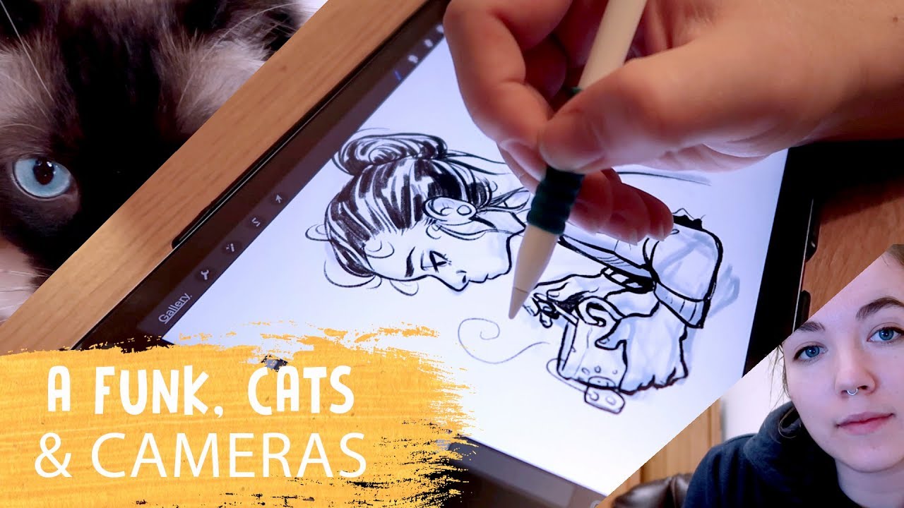 A funk, cats and cameras • What to do with art block (time lapse / vlog)