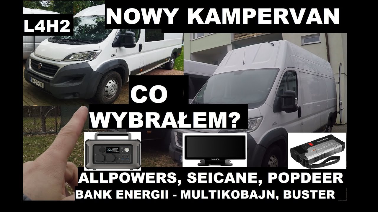 Nowy kamper- Bank energii ALLPOWERS, Radio SEICANE, buster POPDEER