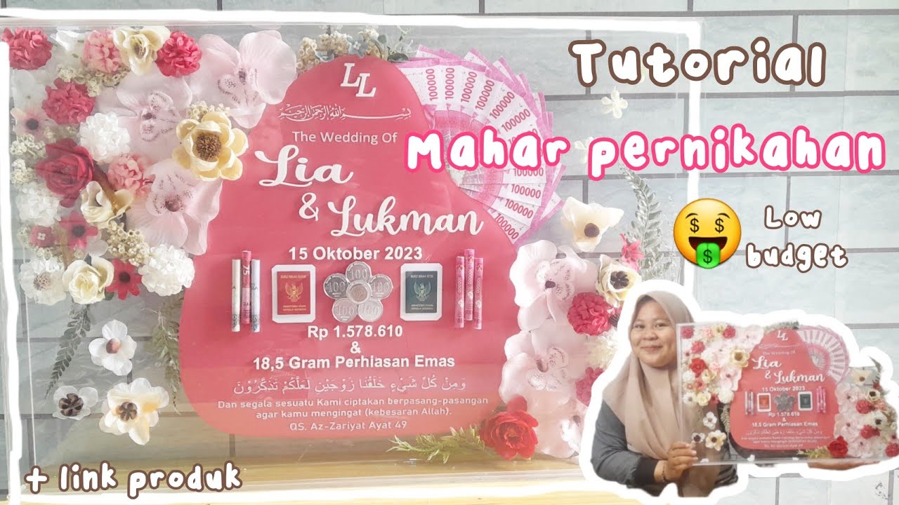 Tutorial Membuat Mahar Pernikahan Akrilik!!! Low budget🤑 2023✨️