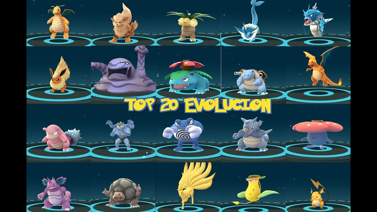 EVOLUCIÓN POKÉMON GO AMAZING- TOP 20 RARE POKEMON EVOLVING
