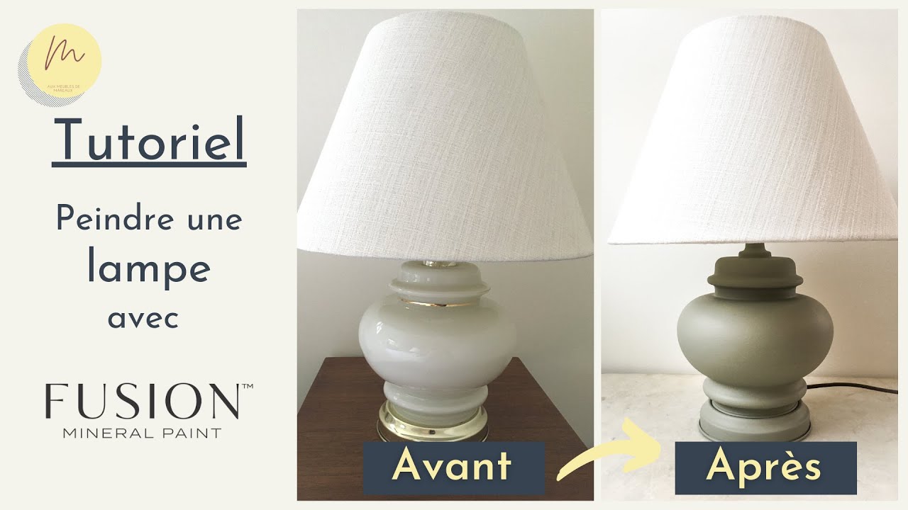 Peindre une lampe émaillée avec la peinture minérale Fusion