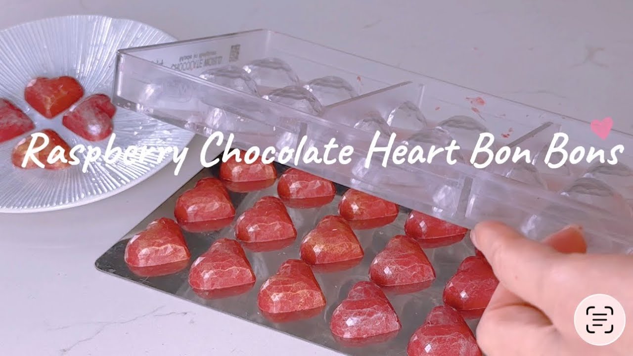 How to Make Raspberry Heart Chocolate Bonbons | Valentine’s Handmade Chocolate Tutorial