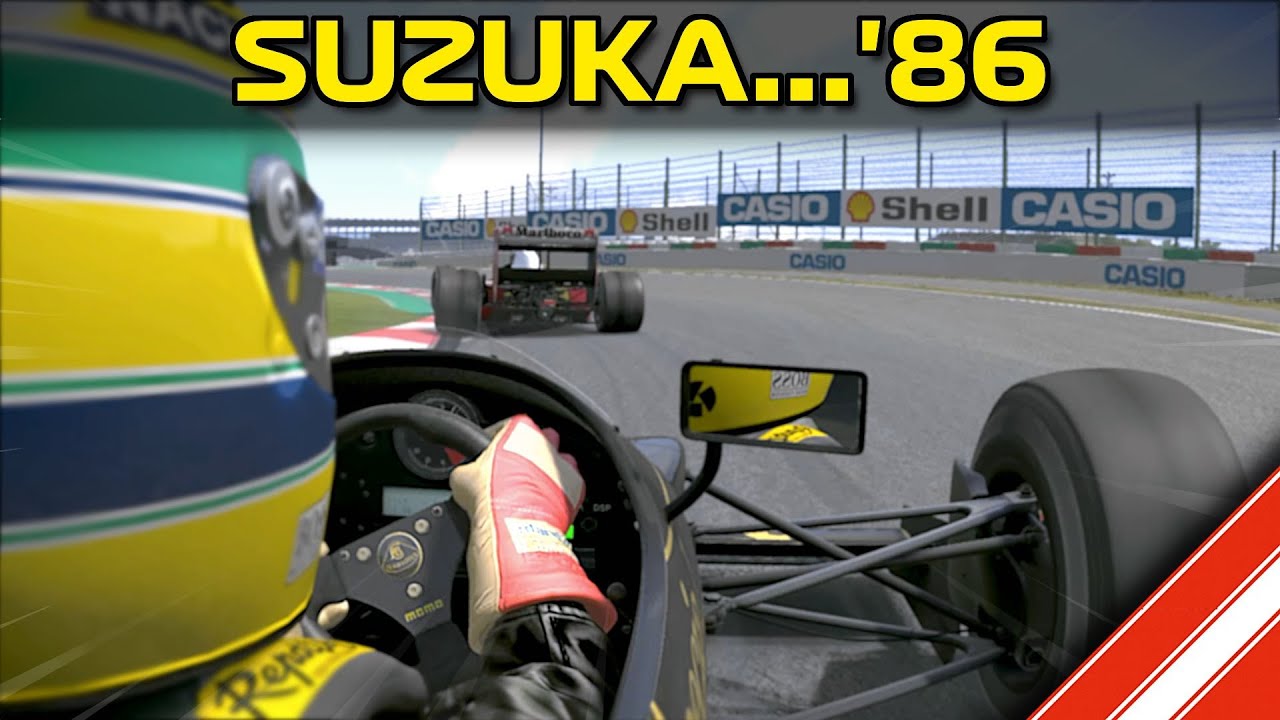 Lotus 98T Formula RSS 1986 at Suzuka in Assetto Corsa VR.