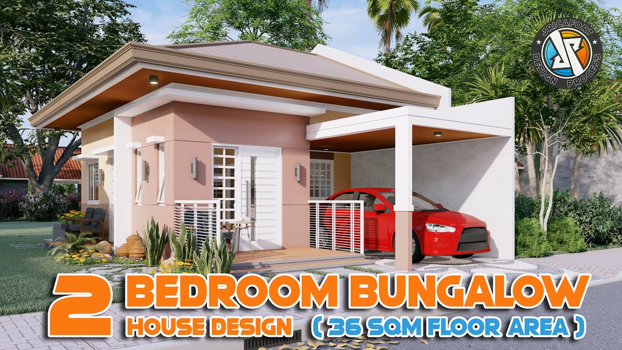 2 Bedroom Bungalow HOUSE DESIGN | (50 square mtr /538 square ft)