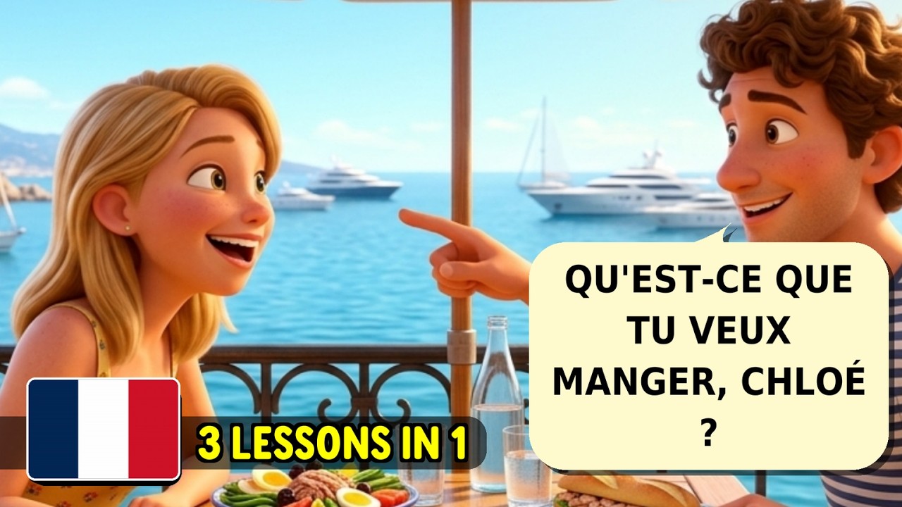 🇫🇷 Déjeuner sur la Côte d'Azur : Apprendre le Français Facilement !