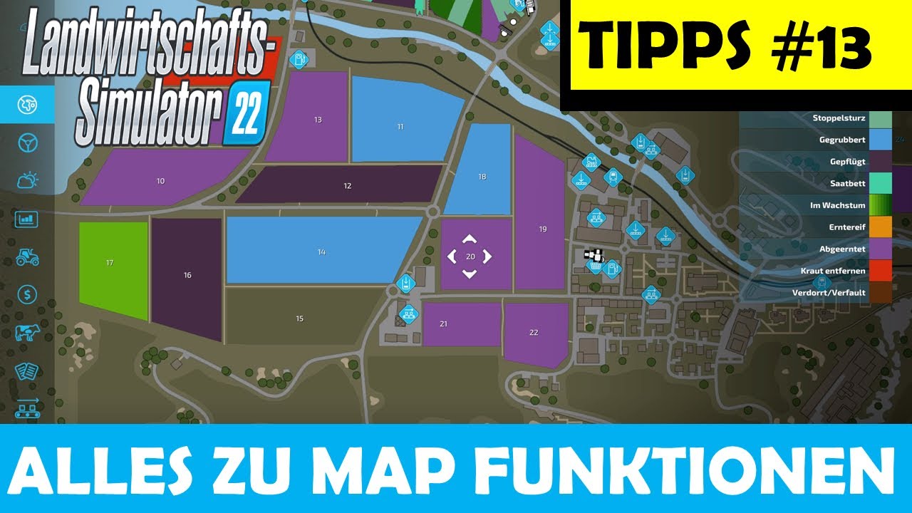 LS22 🚜 EINSTEIGER TIPPS #13 🍂 ALLES ZU MAP FUNKTIONEN 🍂 Infos der Karte sinnvoll nutzen !