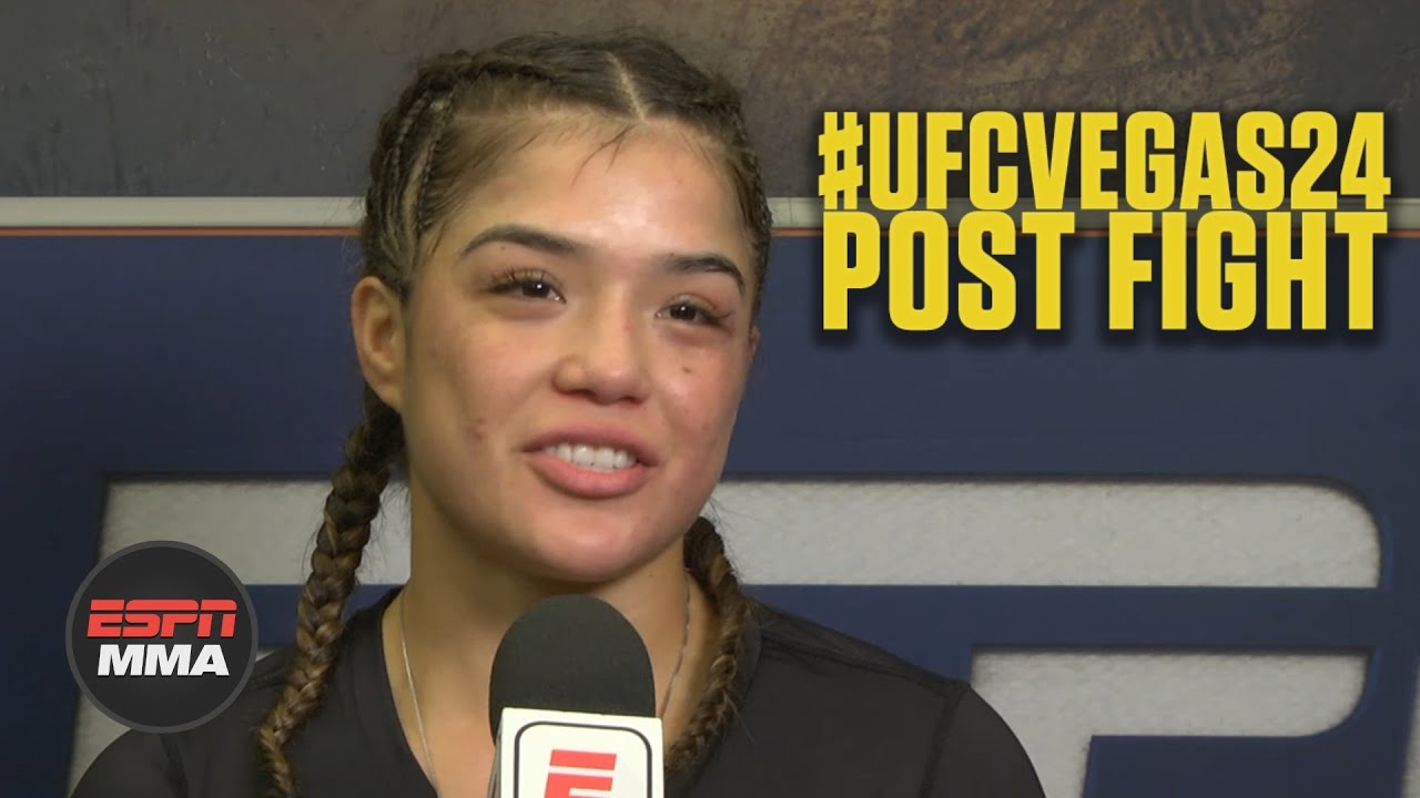 #UFCVegas24 Post Fight: Tracy Cortez breaks down win vs. Justine Kish | ESPN MMA