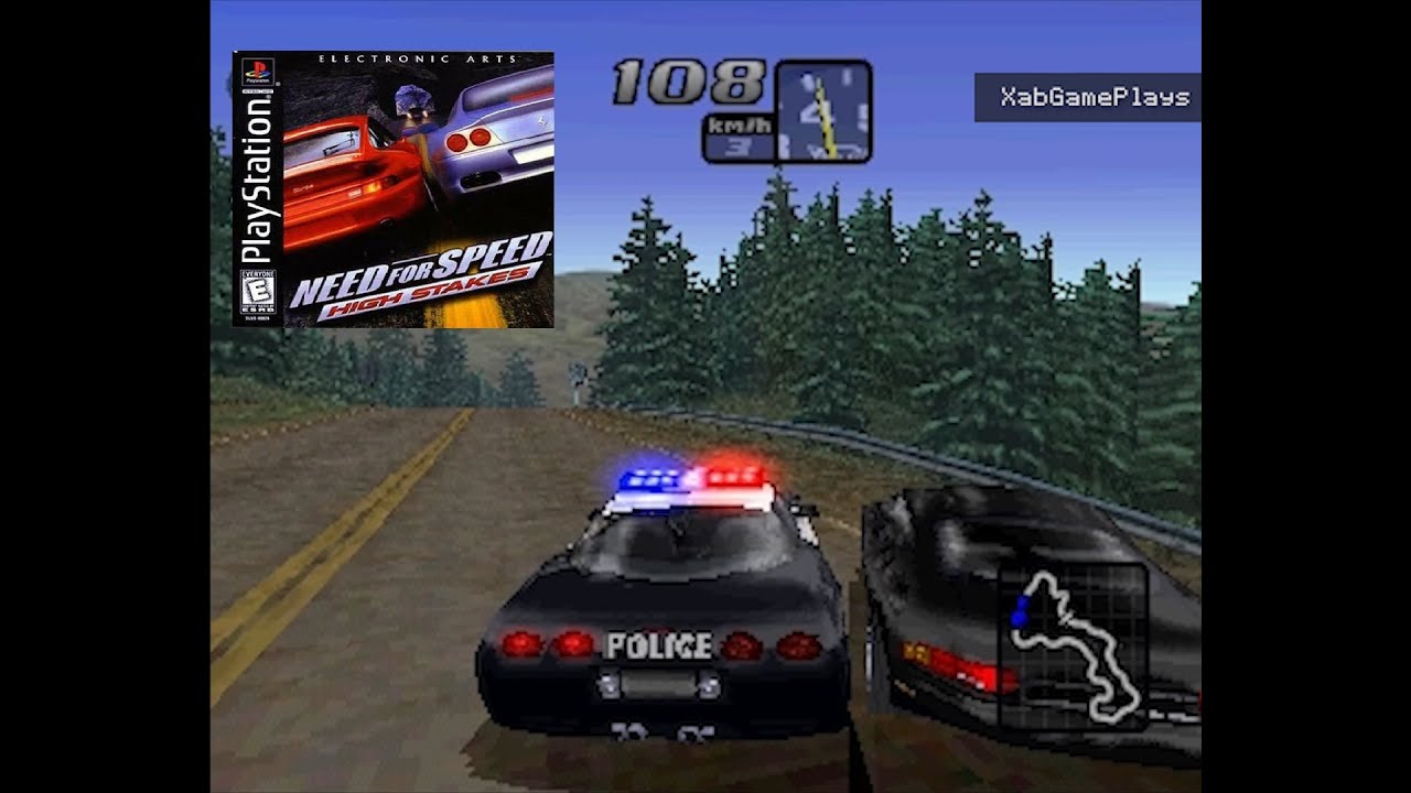 COP CORVETTE PS ONE GAMEPLAY & INTRO / NEED FOR SPEED 4 HIGH STAKES