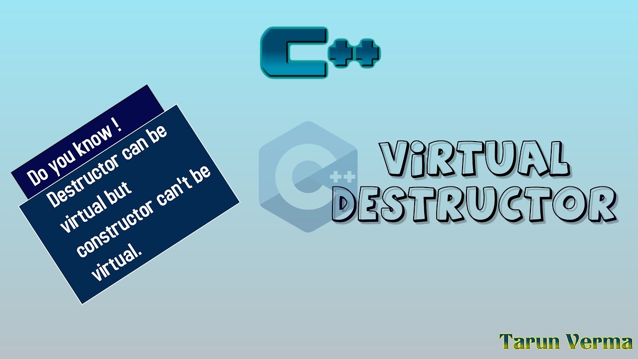 virtual destructor in c++ in hindi