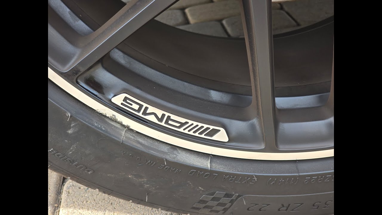 Wheel curb rash repair on a 2024 Mercedes Benz AMG GLE63s SUV