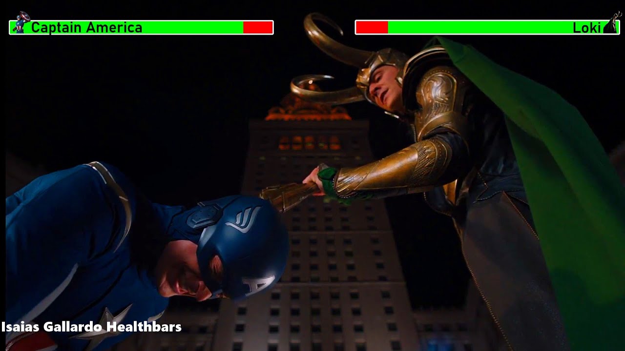 Captain America & Iron Man vs. Loki with healthbars