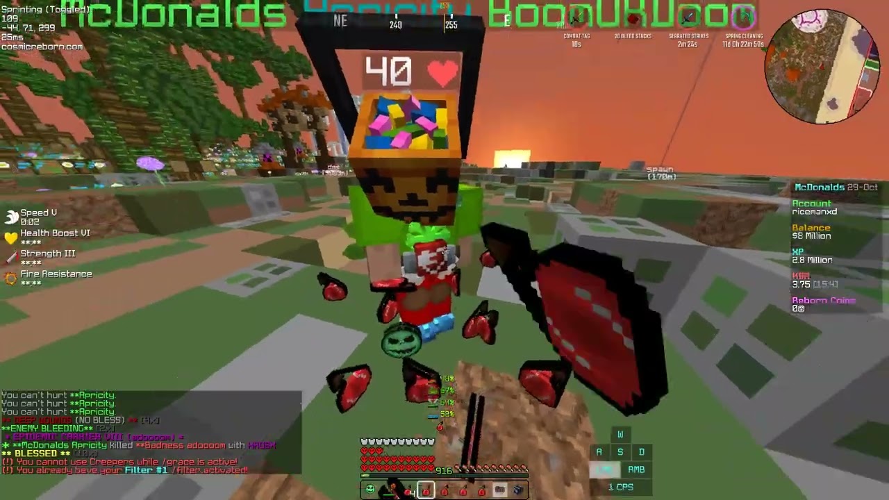 CosmicReborn MAXED META KADP/DADY KILLS (CosmicPvP)