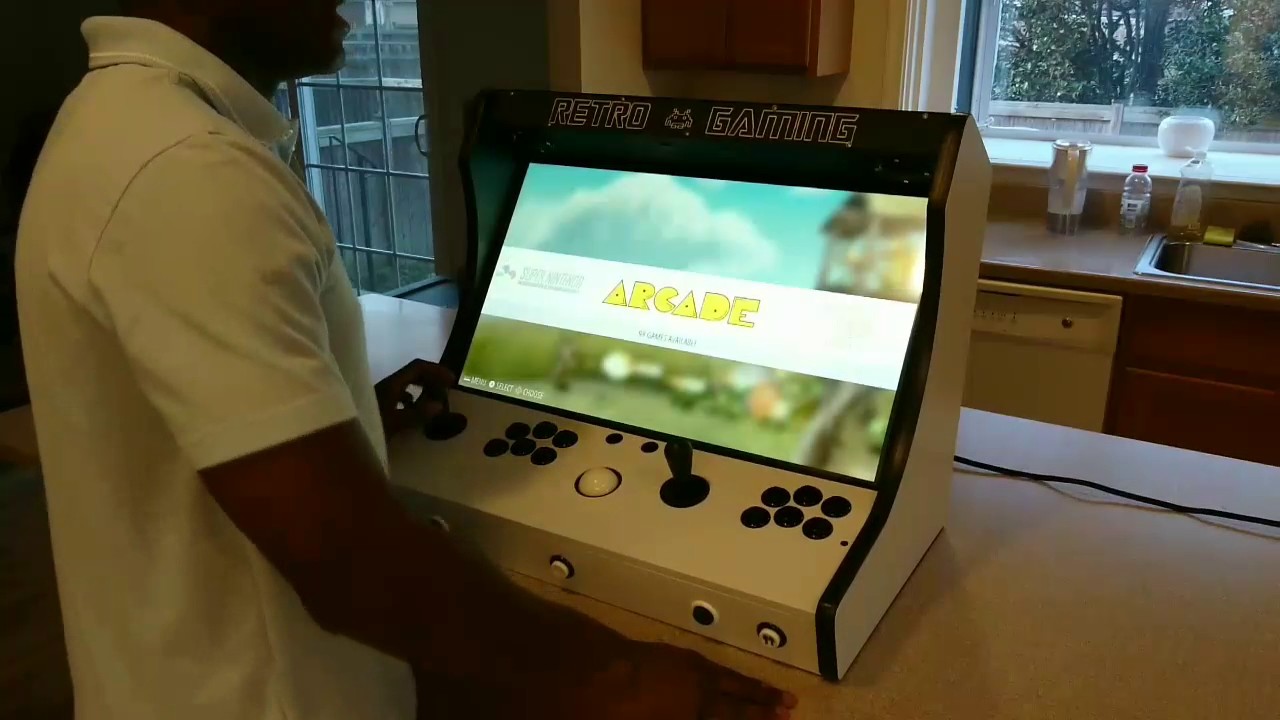My personal Bartop Arcade with Trackball using RetroPie on a Raspberry Pi3